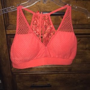 Black fushsia bralette